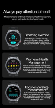 Airbag Smart Watch For huawei 2025 New health watch mens air Pump True Accurately Blood Pressure watches Uric Acid Blood Lipids
