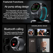 Airbag Smart Watch For huawei 2025 New health watch mens air Pump True Accurately Blood Pressure watches Uric Acid Blood Lipids