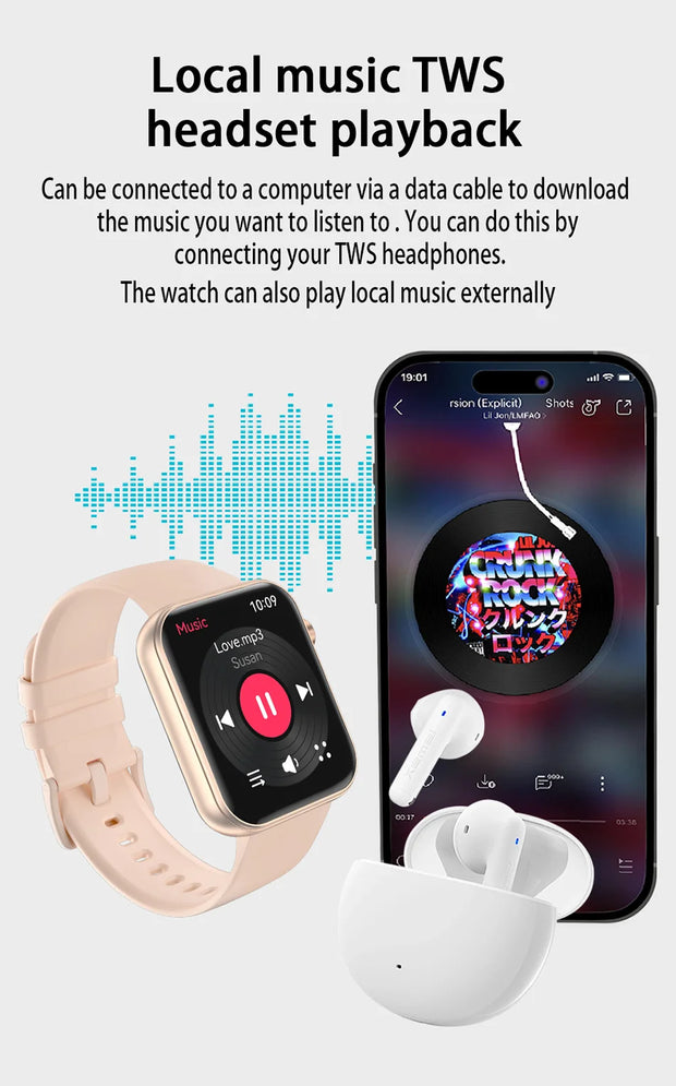 New Smart Watch Women Men Camera Take Photo Record Video Heart rate Sports Fitness Waterproof Bluetooth Call For Android iOS