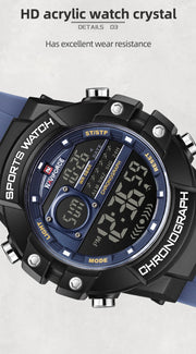 New NAVIFORCE Multi Functional Men's Watches Gas phase Digital Display Screen Silicone Strap Boy's Electronic Sports Male Clocks