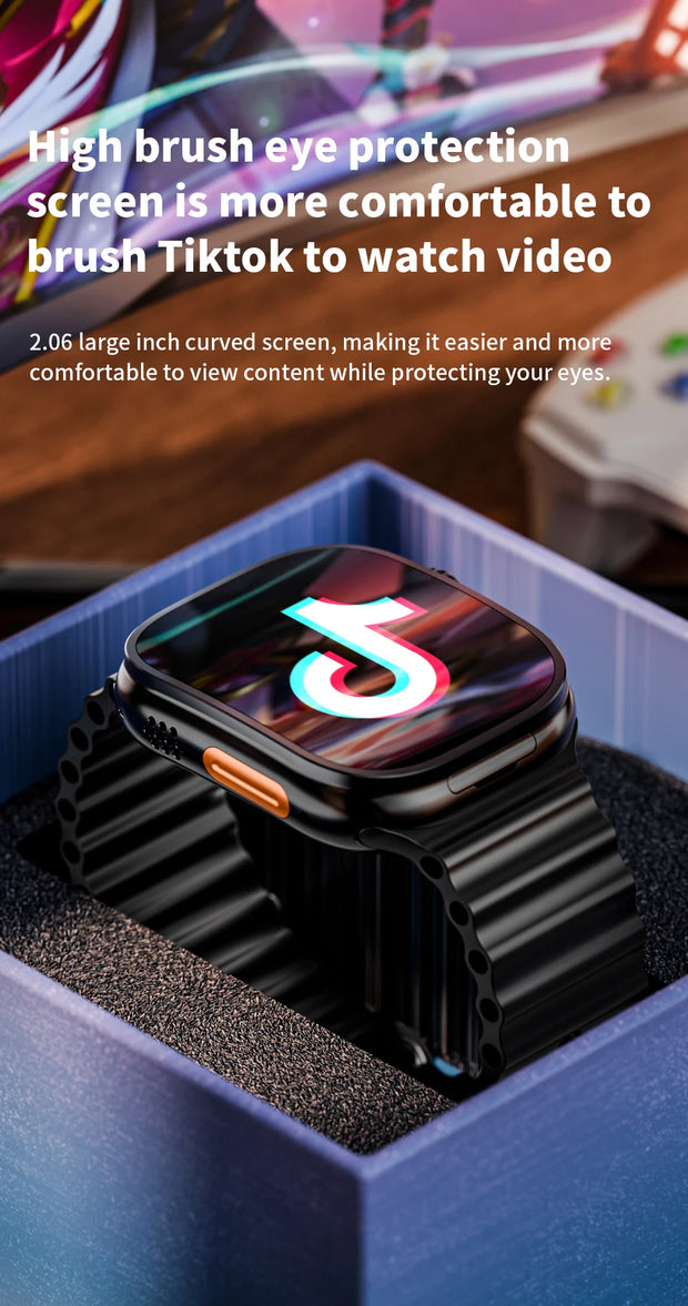 JC02 Pro 5G Smartwatch 2.29inch Amoled Curved Display S10 Ultra 3 Smart Watch With Rotary Camera GPS WIFI NFC Compass Video Call