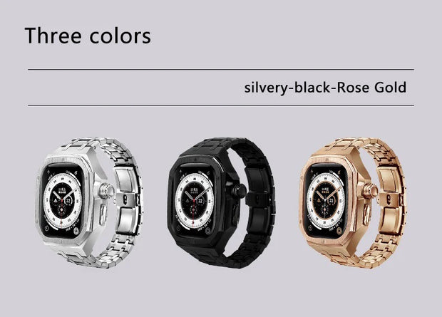 2024 Luxury Stainless Steel Watch Band for Apple Watch Series Ultra 49mm  Smart Watch Case with Stylish Strap