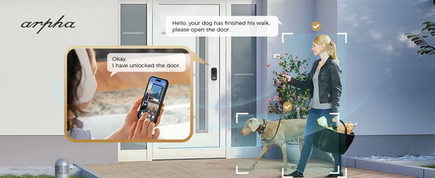 Arpha Smart Door Lock AL501 6 in 1 WiFi Smart Door Lock with Video Doorbell & Fingerprint 32GB Keyless Entry Digital Keypad