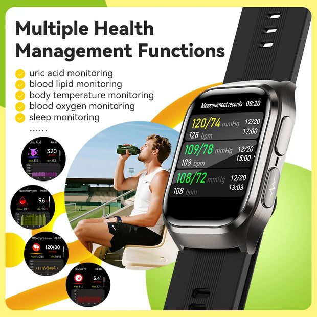 2025 For Huawei New High-end Laser Detection Airbag Smart Watch Men ECG+PPG Uric Acid Precise Blood Pressure Health Watches