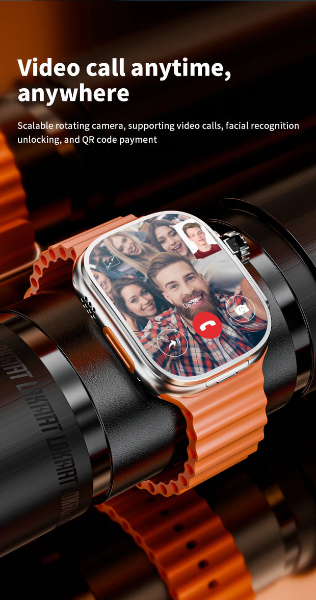 JC02 Pro 5G Smartwatch 2.29inch Amoled Curved Display S10 Ultra 3 Smart Watch With Rotary Camera GPS WIFI NFC Compass Video Call