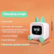 Mini Smart Weather Clock Desktop Display WIFI Bluetooth Speaker Night Light TV DIY Gaming Decor Smart Home Device