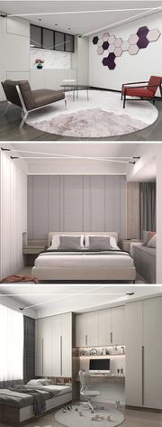 Modern Black White Linear Wall Lamp Skyline Wall Sconce Background LED Bar Strip Living Room Home Decor Lights Bathroom Fixture