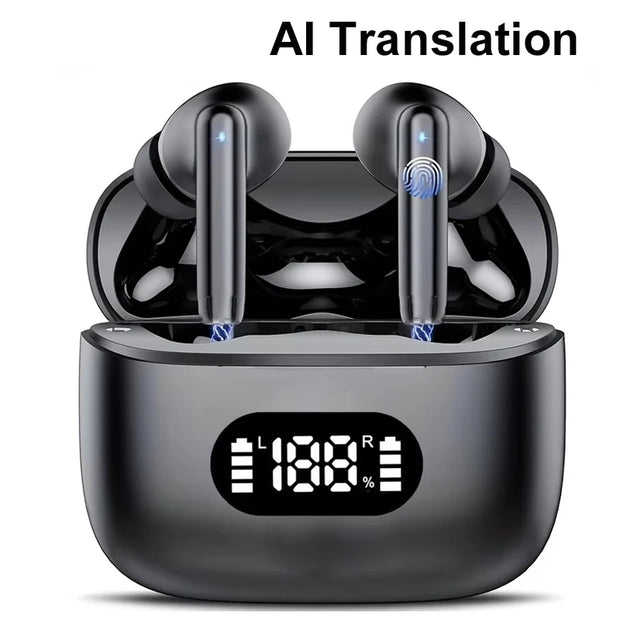 UYUXIO Real Time AI Language Translator Earphone 3 in 1 Translating Earbuds with 144 Languages Accents Headphone Ear Buds