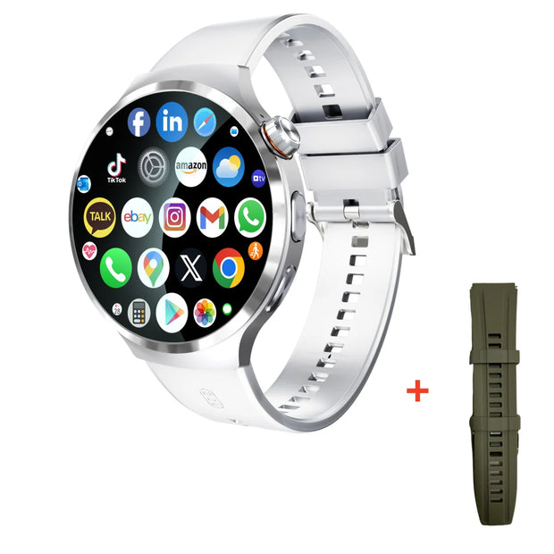New Android 13.0 Dual System Smartwatch 4G Wifi GPS Smart Watch 210° Rotary Camera Heart rate Blood pressure Sim Card Gobal Call