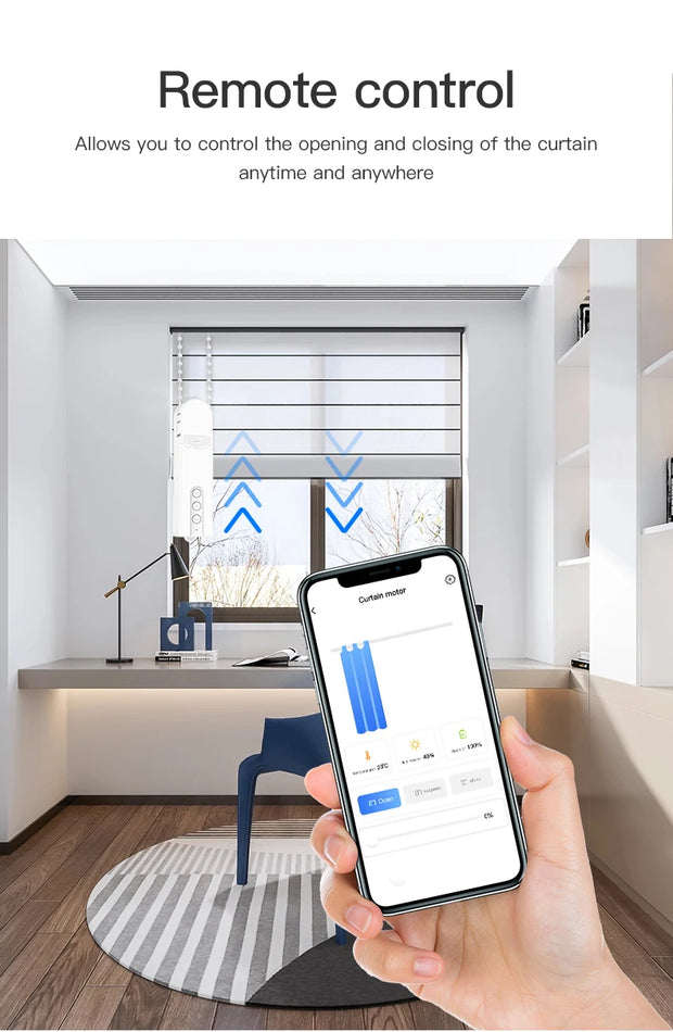 Tuya Smart Blind Motor Wifi Automatic Electric Roller Shutter Shadows App Control Lifting Curtain Opening Closing Driver
