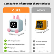 Mini Smart Weather Clock Desktop Display WIFI Bluetooth Speaker Night Light TV DIY Gaming Decor Smart Home Device