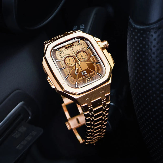 2024 Luxury Stainless Steel Watch Band for Apple Watch Series Ultra 49mm  Smart Watch Case with Stylish Strap