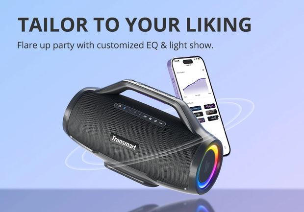 Tronsmart Bang Max Speaker Bluetooth Speaker with 130W, 3 Way Sound System, Sync Up 100+ Speakers, APP Control, Guitar/Mic Input