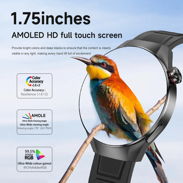 2025 New Sports Business Watch G5 PlUS Smart Watch Men 1.75"HD AMOLED Screen GPS track Heart Rate Compass Voice Call Smart Watch