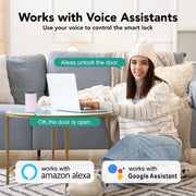 Smart Lock, Fingerprint Keyless Entry Door Lock with Doorbell, Electronic Deadbolt with App Control, Waterproof, with Bluetooth