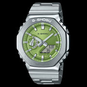 Digital Sports Electronic Unisex Watch Full Function LED Alloy Large Dial World Time Steel Strap GMB Oak Series