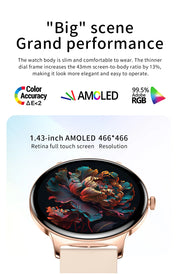 For Huawei New Ultra Slim AMOLED Smart Watch Women Screen Always Display Time Heart Rate BT Calling High-end Fashion Smartwatch