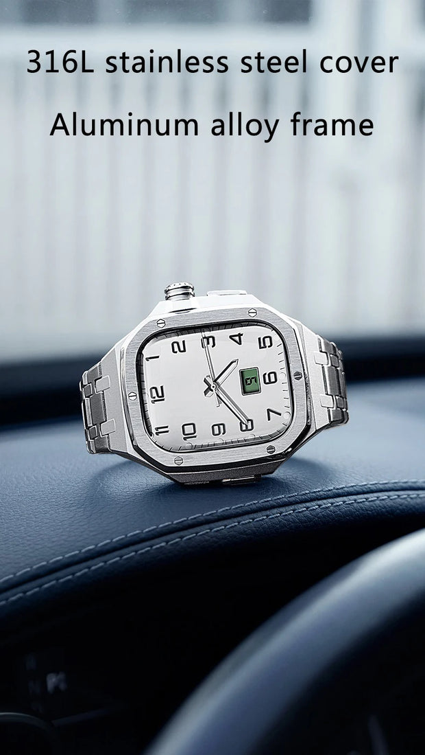 2024 Luxury Stainless Steel Watch Band for Apple Watch Series Ultra 49mm  Smart Watch Case with Stylish Strap