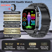 2025 New For Xiaomi Five organ examination Smart Watch Men ECG+PPG Uric Acid Blood Fat Bluetooth Call Sports Health Smartwatches