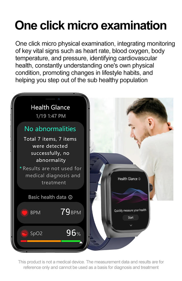 2025 New For Xiaomi Five organ examination Smart Watch Men ECG+PPG Uric Acid Blood Fat Bluetooth Call Sports Health Smartwatches