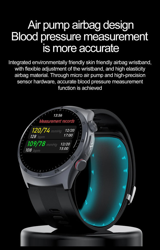 Airbag Smart Watch For huawei 2025 New health watch mens air Pump True Accurately Blood Pressure watches Uric Acid Blood Lipids