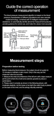 Airbag Smart Watch For huawei 2025 New health watch mens air Pump True Accurately Blood Pressure watches Uric Acid Blood Lipids