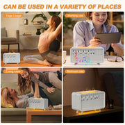 LED White Noise Speaker with 8 Nature Sounds Portable BT Speaker Rechargeable Aroma Diffuser Night Light for Home Creative Gift