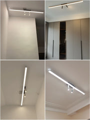 Modern LED Line Ceiling Lamp modern Living Room Dining Room Master Bedroom Study Fixture Gold Black Ceiling Lights Illumination