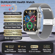 2025 New For Xiaomi Five organ examination Smart Watch Men ECG+PPG Uric Acid Blood Fat Bluetooth Call Sports Health Smartwatches
